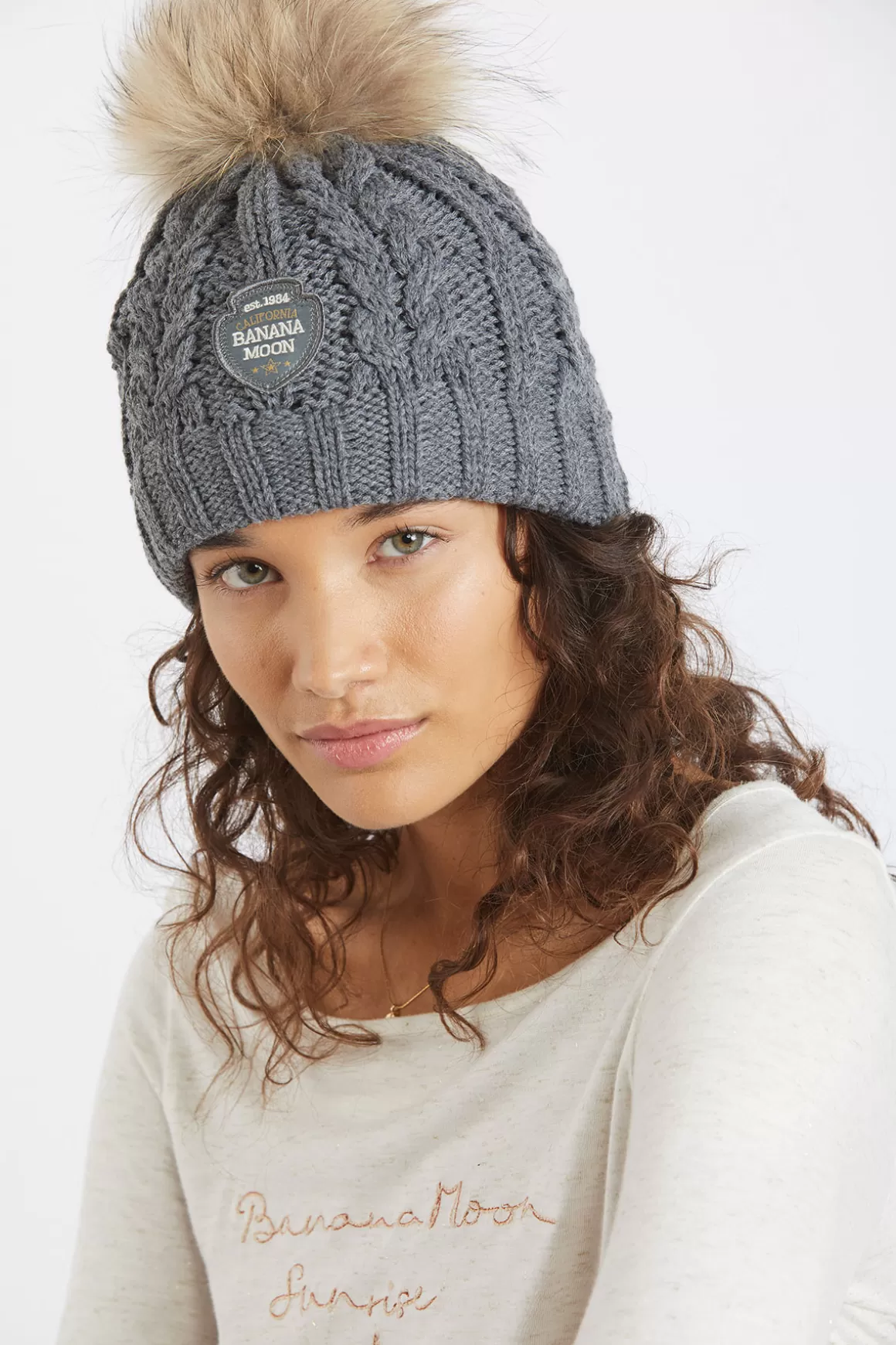 Bonnets & Chapeaux-Banana Moon Bonnet DOTTO LEMONWOOD Gris