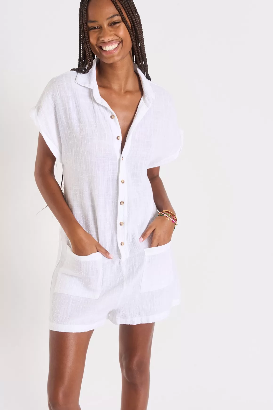 Shorts & Combishorts | Robes-Banana Moon COMBISHORT NATAL CHERYLL Blanc