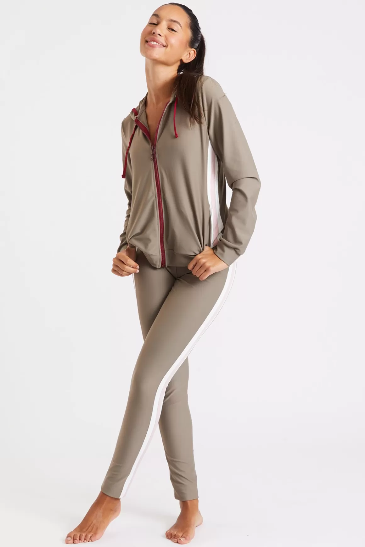 Pantalons-Banana Moon Legging GYM SPRINT Marron