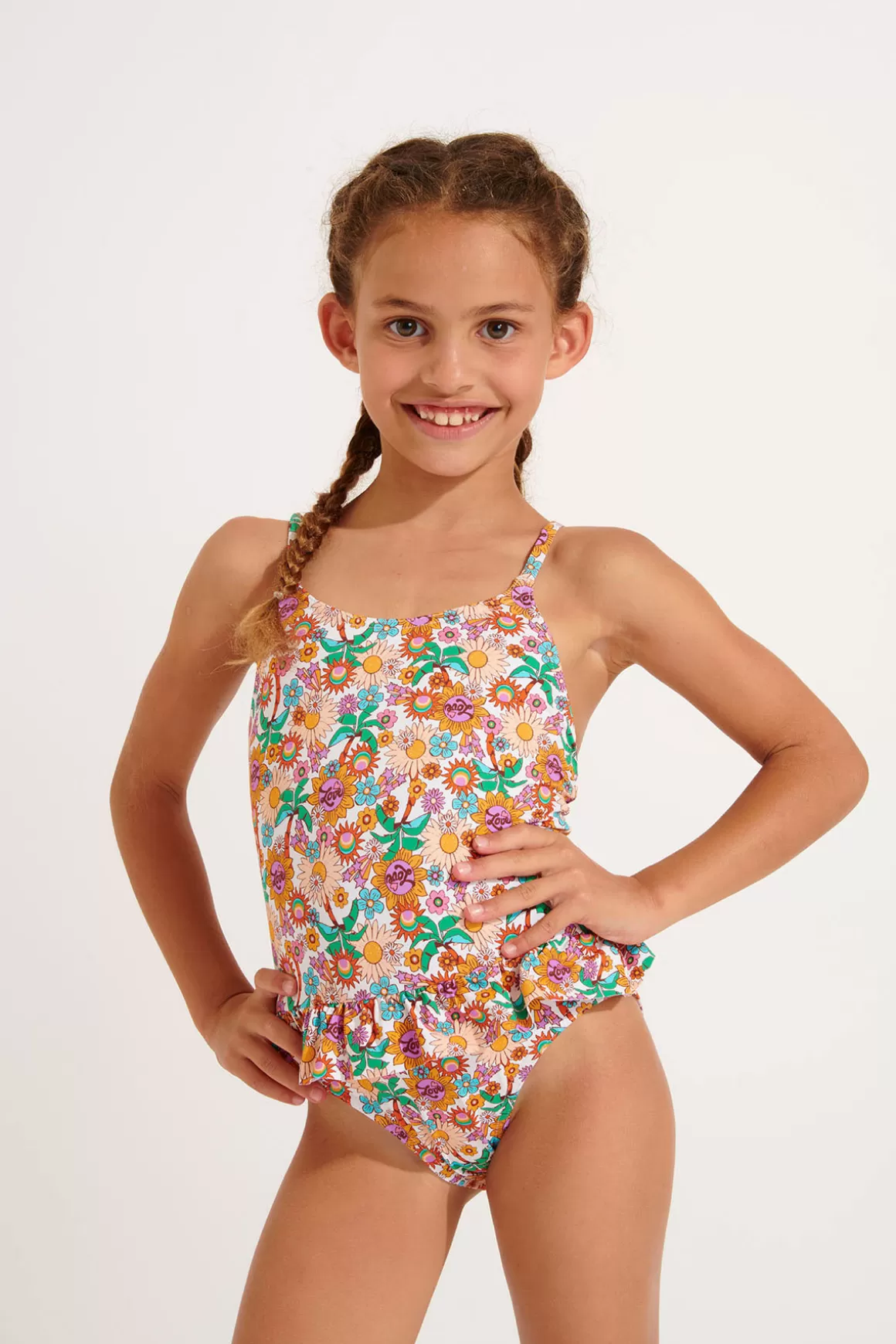 Fillette Et Garçon-Banana Moon MAILLOT 1 PIECE M LEAFY DAISYDREAM Ecru