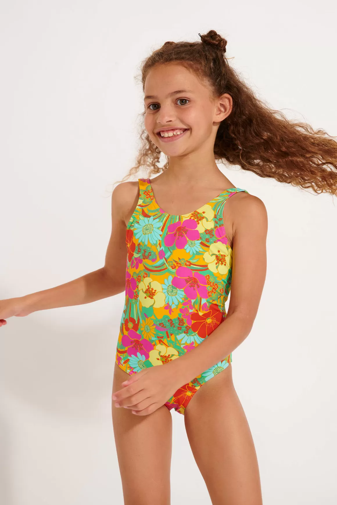 Mère & Fille | Fillette Et Garçon-Banana Moon MAILLOT 1 PIECE M BALOO WALLFLOWER Orange