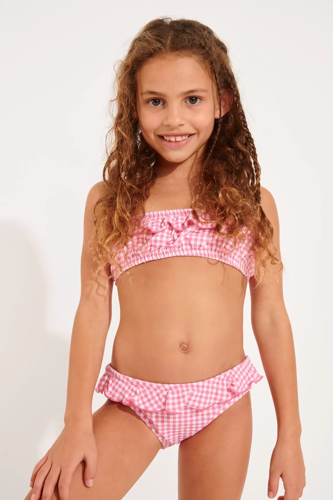 Fillette Et Garçon-Banana Moon MAILLOT 2 PIECES M TATI RETRO Rose