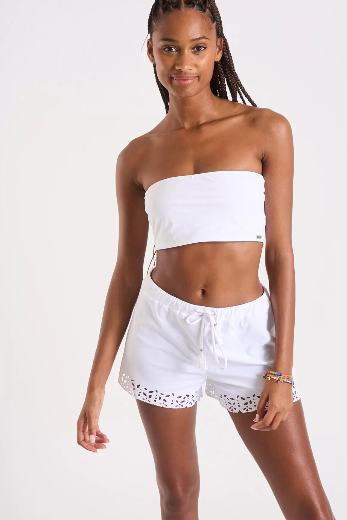 Shorts & Combishorts | Shorts & Pantalons-Banana Moon maillot de bain 2 pièces TROCIO & MEOW HUAWEI Blanc