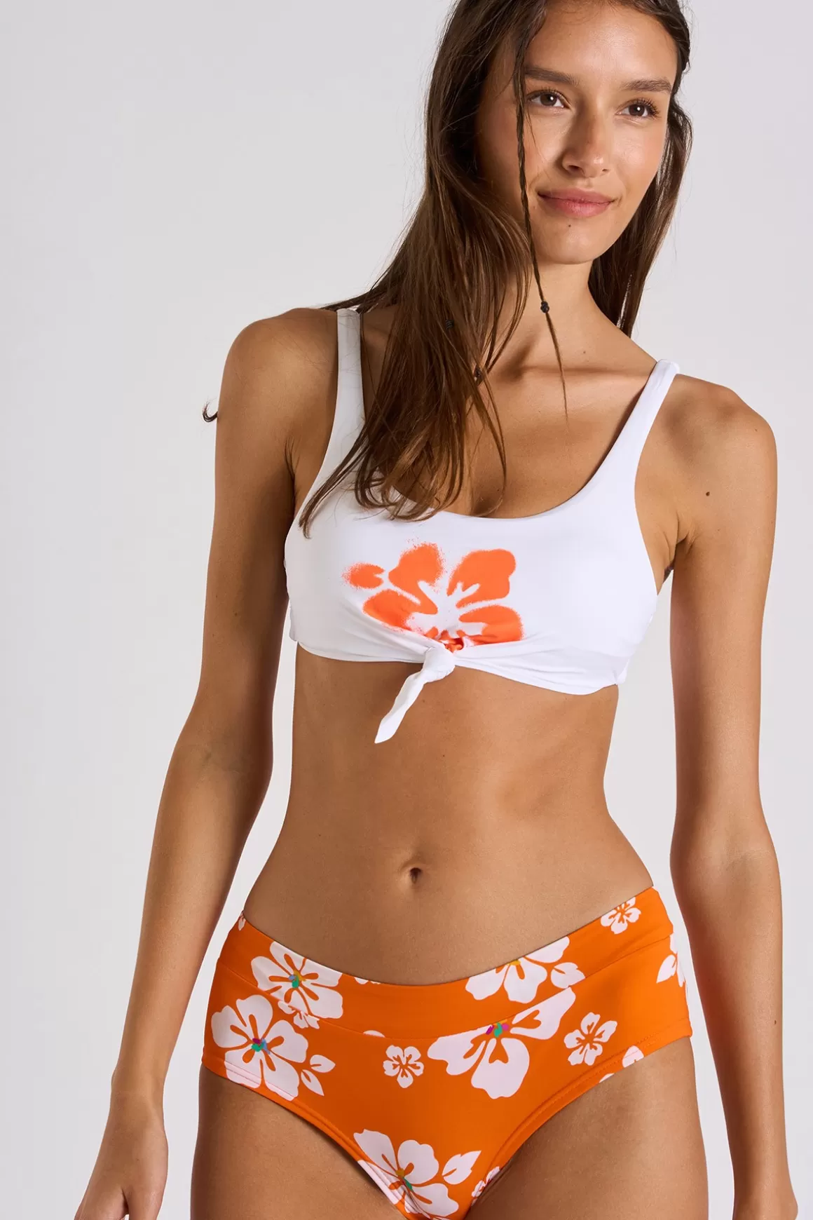 Shorty | Brassière-Banana Moon maillot de bain 2 pièces orange NOUO & BIA ISLANDGIRL Blanc