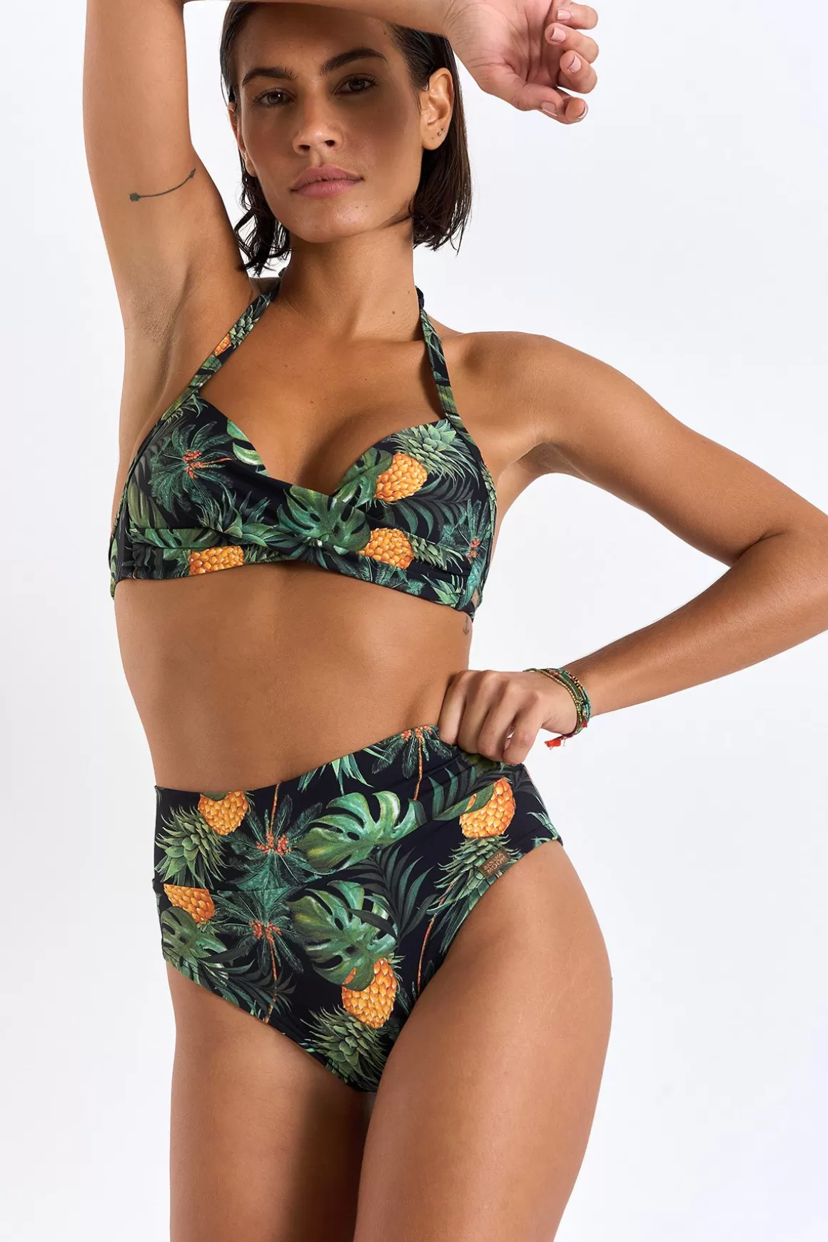 Emboîtant | Classique-Banana Moon Maillot de bain imprimé tropical Eyro & Zappa Palmhills Noir