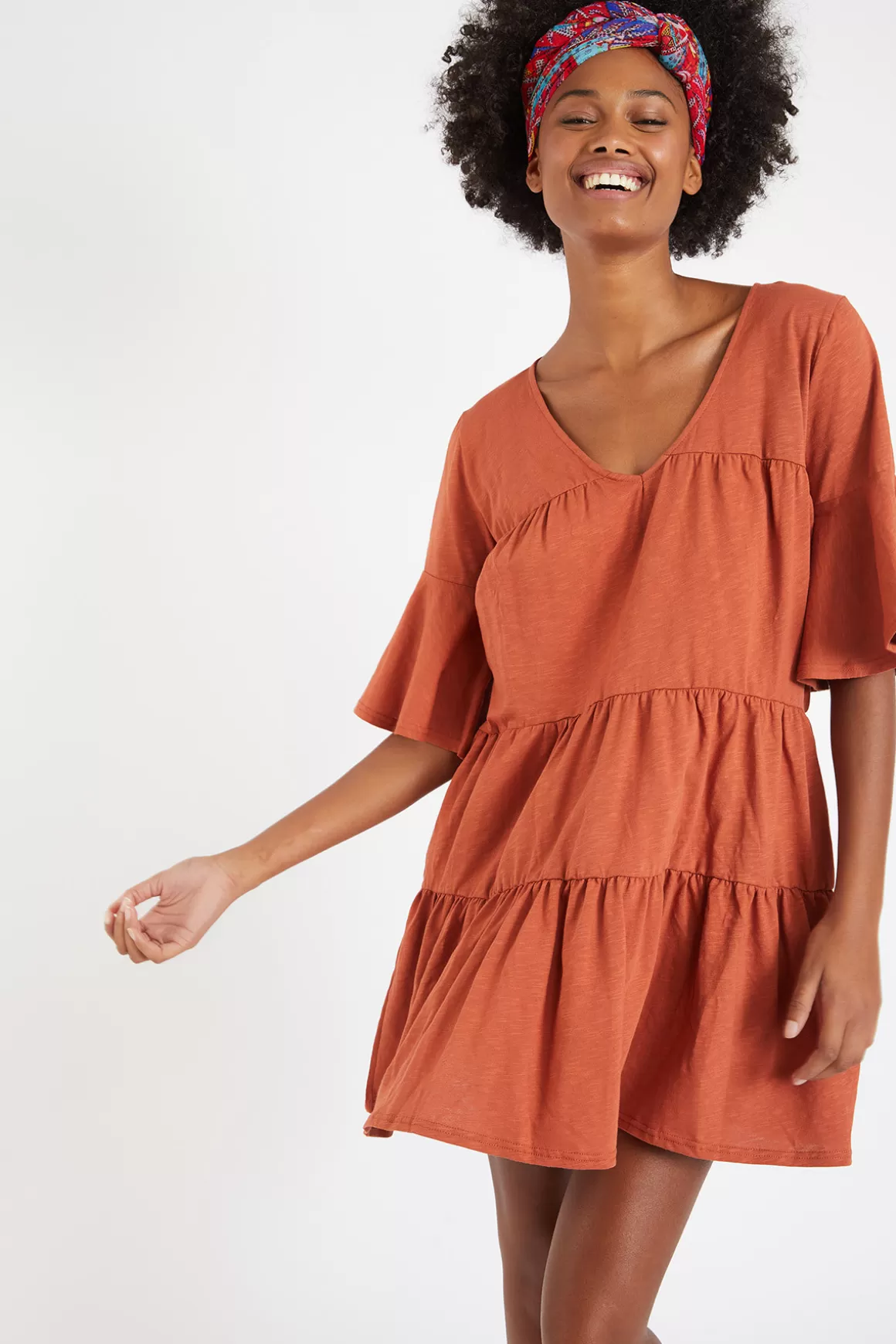 Robes | Robes De Plage-Banana Moon Robe KIMI PEACHY Marron