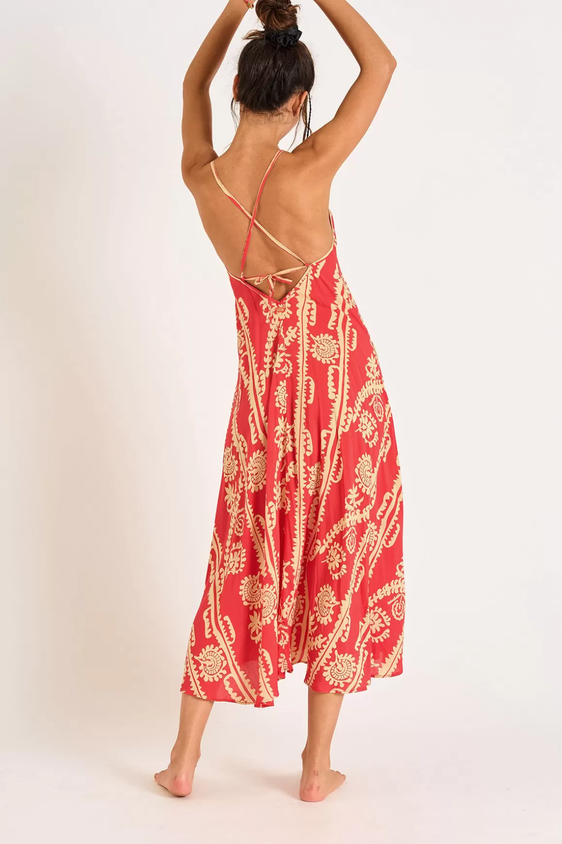 Robes De Plage-Banana Moon Robe OLIANA SARONG Rouge