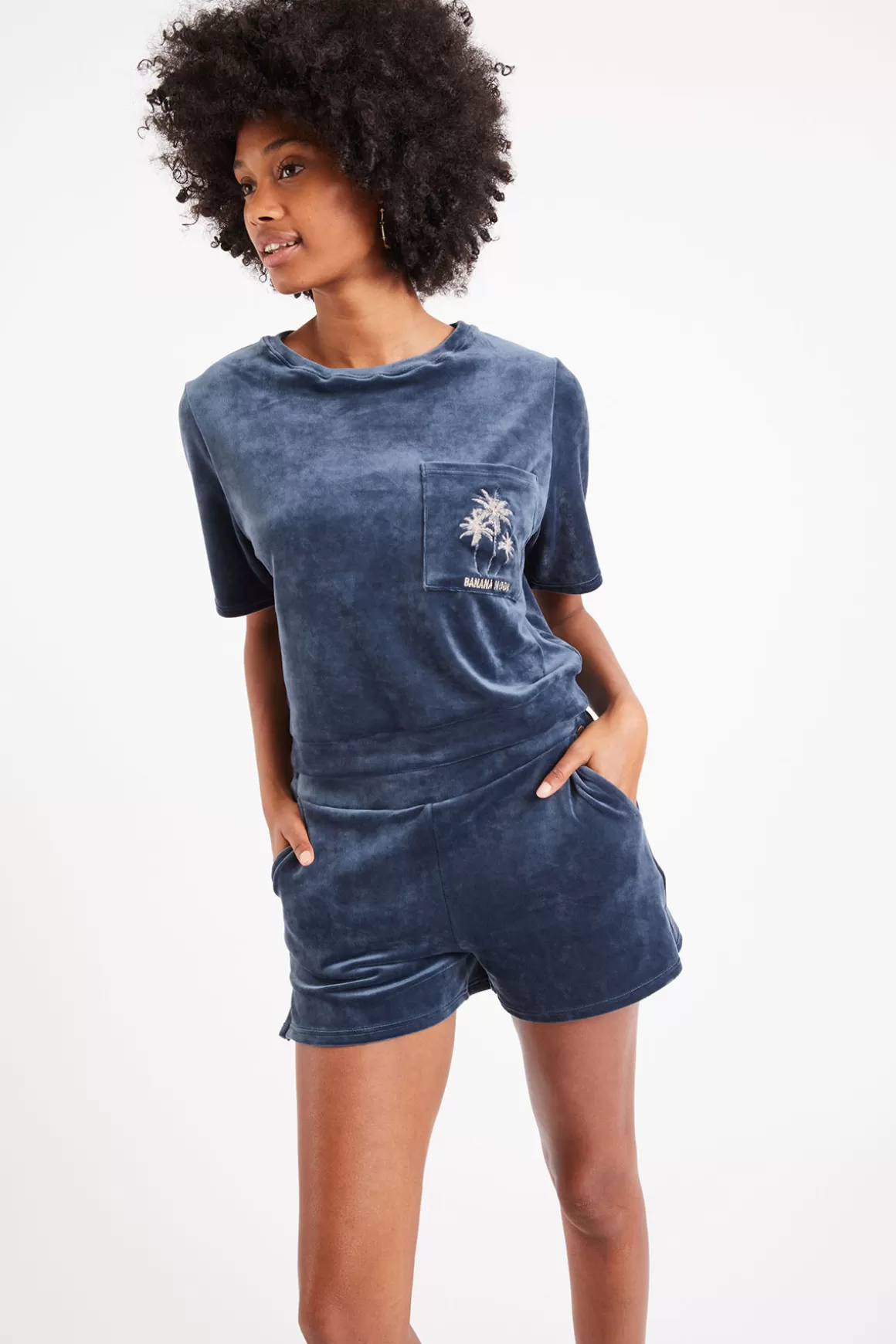 Loungewear | Shorts & Combishorts-Banana Moon SHORT SCOTTY SEALAKE Bleu