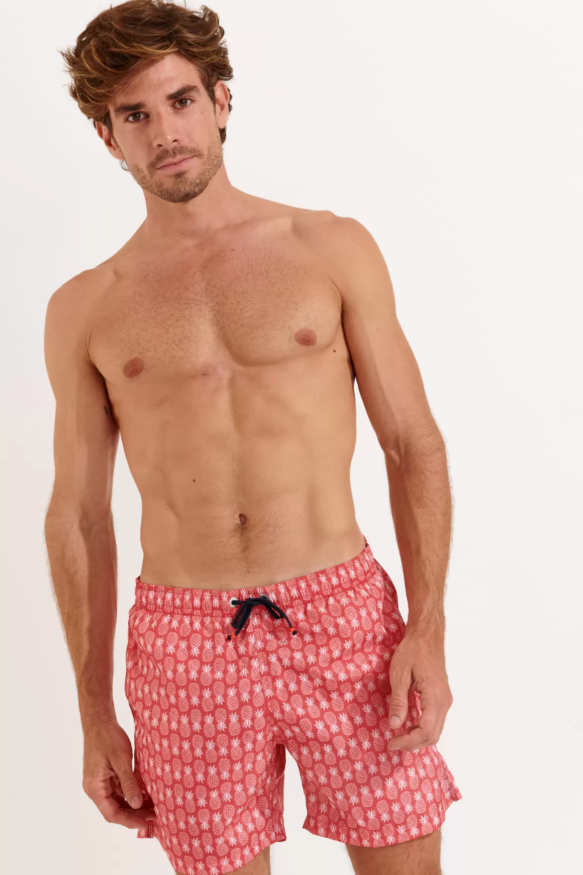 Collection Homme-Banana Moon SHORT DE BAIN HOMME MANLY OCOONOR Rouge