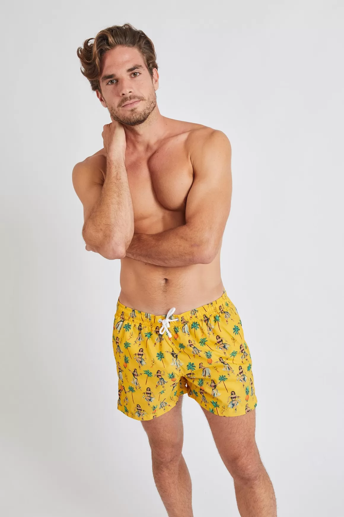 Collection Homme-Banana Moon Short de bain RUBEN VAIANAEMEN Jaune