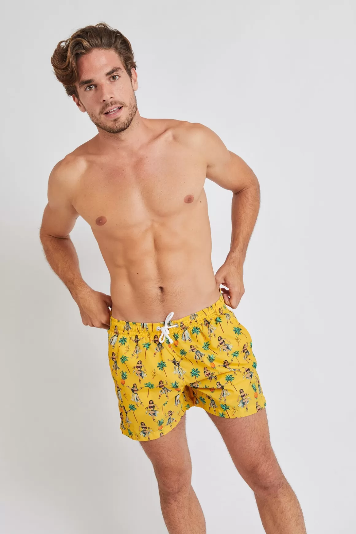 Collection Homme-Banana Moon Short de bain RUBEN VAIANAEMEN Jaune