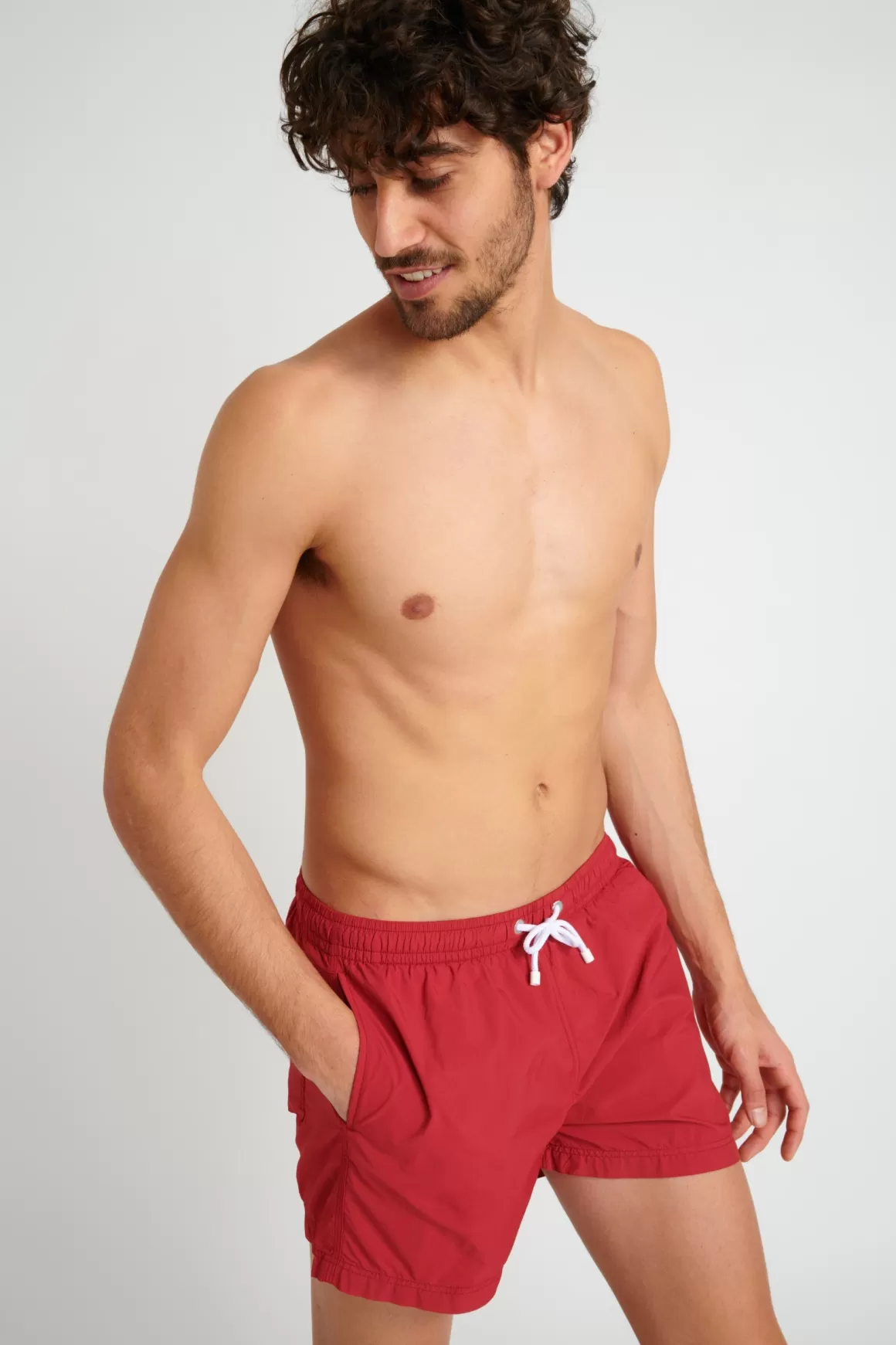 Collection Homme-Banana Moon Short de bain MANLY BASTOU Rouge