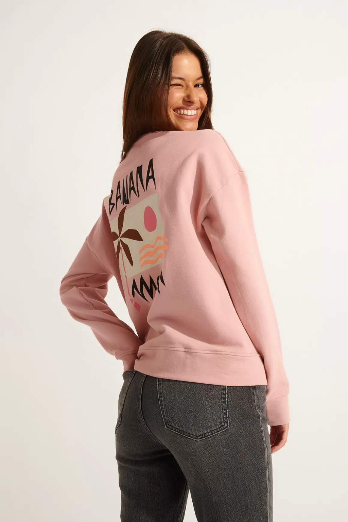 Loungewear | Pulls & Sweats-Banana Moon Sweatshirt SWANTON MODELO Rose