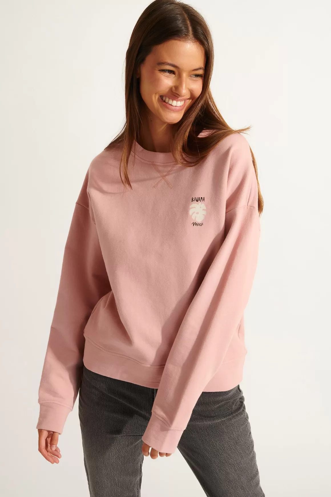 Loungewear | Pulls & Sweats-Banana Moon Sweatshirt SWANTON MODELO Rose